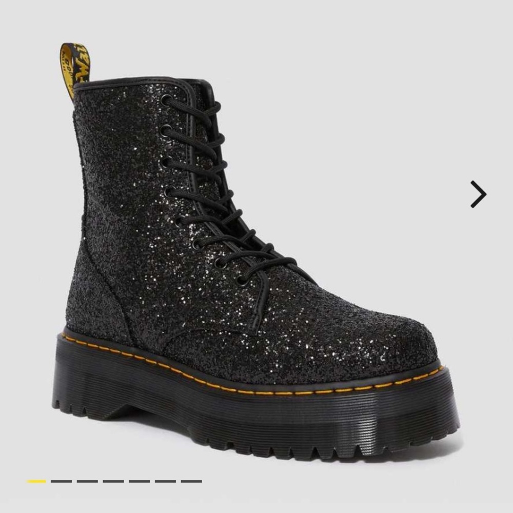 Black chunky glitter dr martens